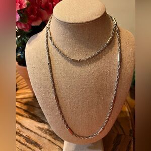 SARAH COVENTRY 36” SILVER CHAIN VINTAGE